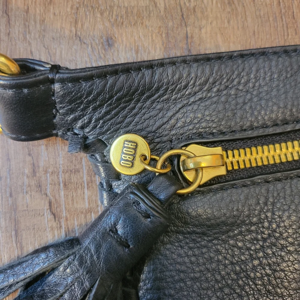 HOBO Black Leather Crossbody Bag